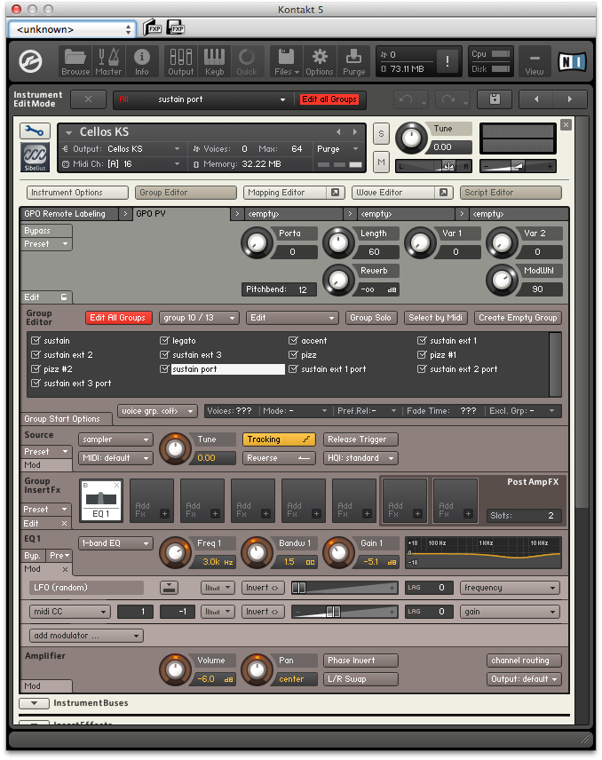 CELLOS CC MIDI CONTROLLERS  CONFIGURATION IN ITS 16 CHANNEL IN THE INTERFACE OF KONTAKT-5 ( UP ). .png